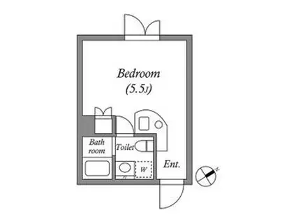 ルネサンスコート千駄ヶ谷ノース(ワンルーム/3階)の間取り写真