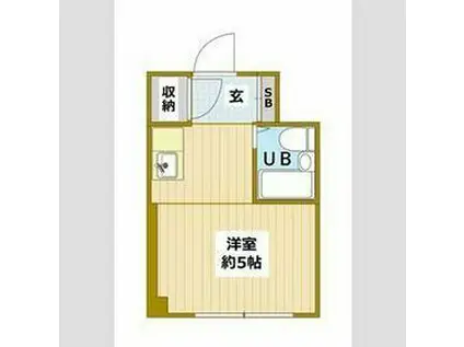 エクセレントアパートメントKNST(ワンルーム/2階)の間取り写真