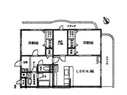 プランドールFIVE(2SLDK/1階)の間取り写真