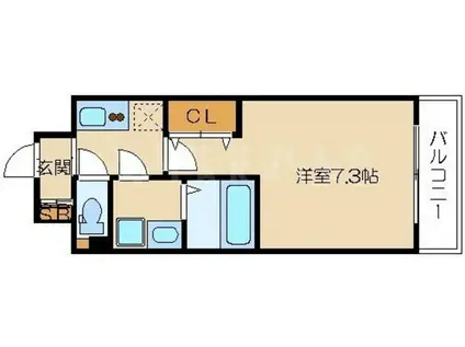 サムティ梅田インターコア(1K/6階)の間取り写真