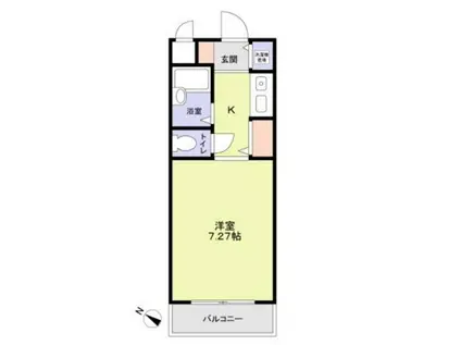 センチュリー蛍池(ワンルーム/2階)の間取り写真