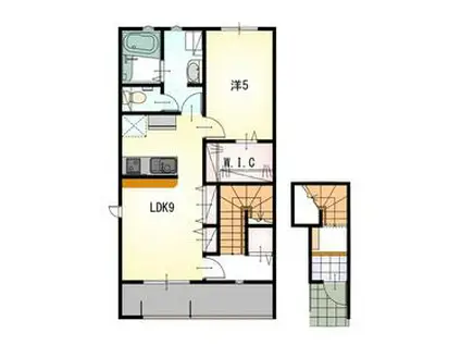 LOTUS篠原(1LDK/2階)の間取り写真