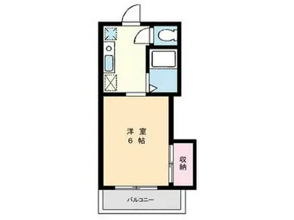 ピアッツァ大森台(1K/1階)の間取り写真