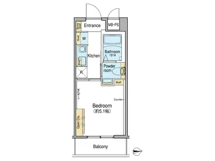 FUU OIMACHI BY LATIE(1K/4階)の間取り写真