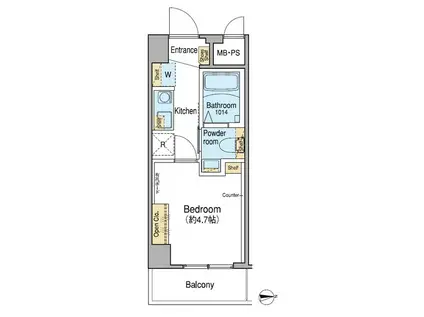 FUU OIMACHI BY LATIE(1K/7階)の間取り写真