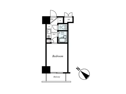 ルーブル西五反田(1K/5階)の間取り写真