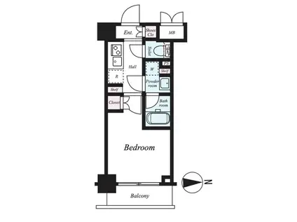 ハーモニーレジデンス武蔵小杉♯002(1K/7階)の間取り写真