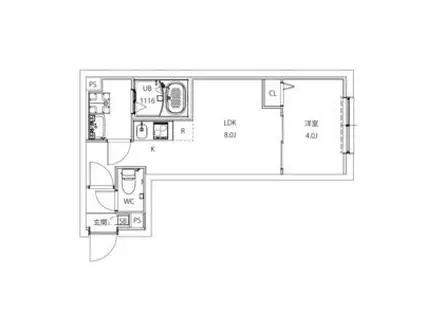 AXIA CITY大山(1LDK/3階)の間取り写真