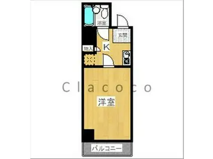 ランドパレス宇都宮平成通(1K/7階)の間取り写真