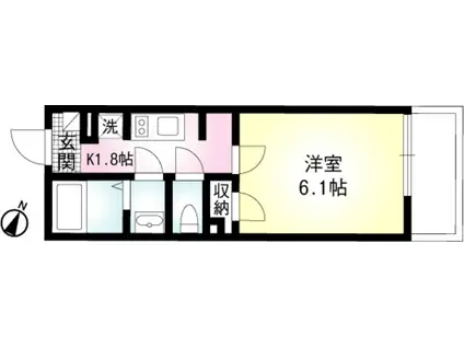 コンフォート桜木(1K/1階)の間取り写真