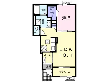 EXCELLENCE KS(1LDK/1階)の間取り写真