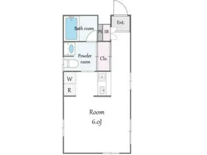 津田沼アパートメント(ワンルーム/1階)の間取り写真