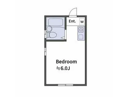 サーキット成田東(ワンルーム/1階)の間取り写真