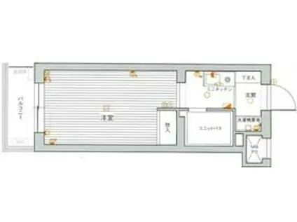 ランドピアときわ台(1K/2階)の間取り写真