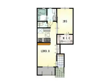 LOTUS三ケ日(1LDK/1階)の間取り写真