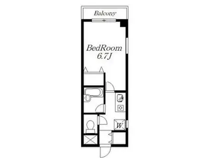 アクシーズⅦ(1K/1階)の間取り写真