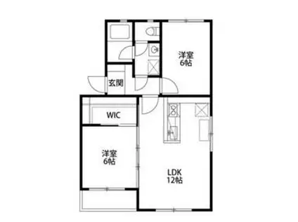 クレーバーマンション(2LDK/2階)の間取り写真