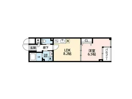 プレール・ドゥーク成増Ⅱ(1LDK/4階)の間取り写真