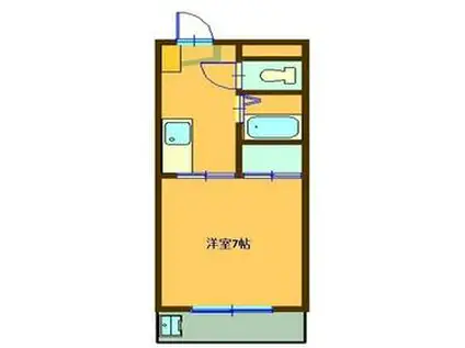 ハウス・テラ・サイド(1K/1階)の間取り写真