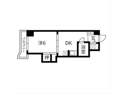 コスモ・エスティー・河原町(1DK/8階)の間取り写真