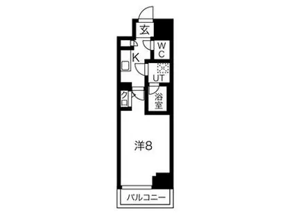 スパシエトラッド門前仲町(1K/5階)の間取り写真