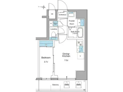 ルフォンリヴェント清澄白河(1DK/6階)の間取り写真