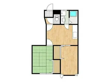 ユートピア壱番館(2DK/1階)の間取り写真