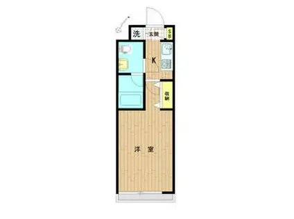 グリーンハイツ6(1K/3階)の間取り写真