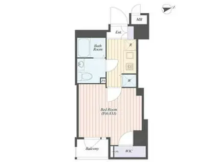 ル・リオン牛込柳町(ワンルーム/11階)の間取り写真