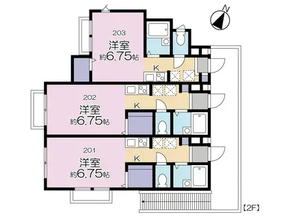 MAISON BIEN メゾン ビアン(1K/2階)の間取り写真