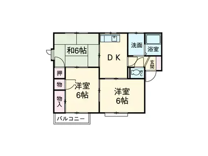 コーポラス東(3DK/1階)の間取り写真