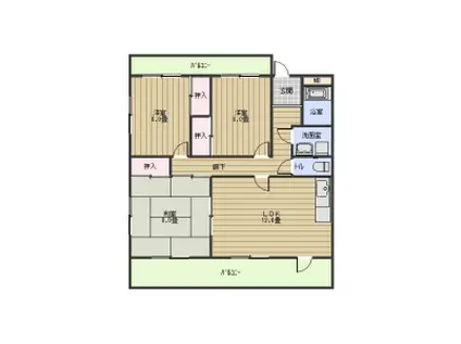 ファミーユ庄南(3LDK/2階)の間取り写真