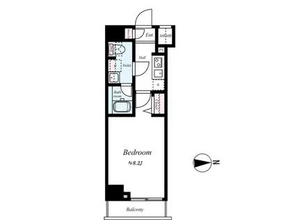 メインステージ武蔵関駅前Ⅱ(1K/5階)の間取り写真