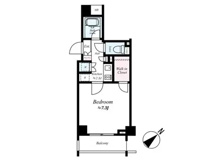 AXAS西高島平(1K/4階)の間取り写真