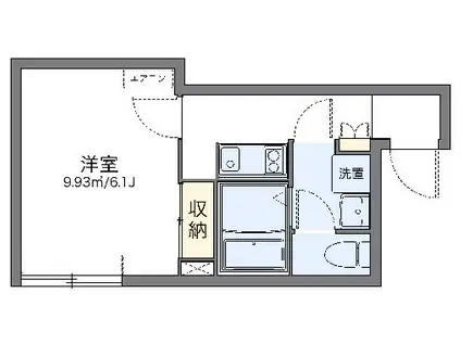 レオネクストライネ(1K/2階)の間取り写真