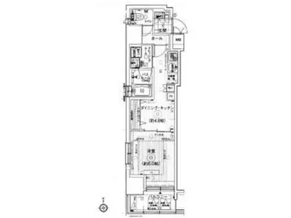 エステムプラザ芝公園(1DK/7階)の間取り写真