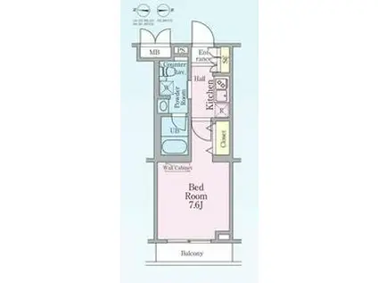 HYS新宿西落合(1K/2階)の間取り写真