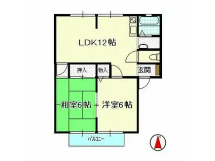 コナビック和合(2LDK/2階)の間取り写真