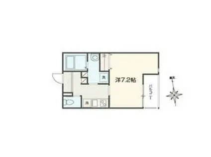 MELDIA小手指(1K/3階)の間取り写真