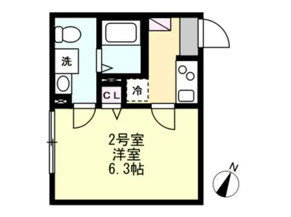 ベイルーム横須賀(1K/1階)の間取り写真