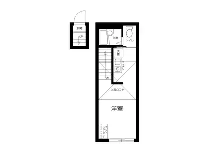メゾン・ド・セリーヌ(1K/2階)の間取り写真