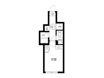 メゾン・ド・セリーヌ(ワンルーム/1階)の間取り写真