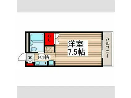 エミネンス船橋(1K/3階)の間取り写真