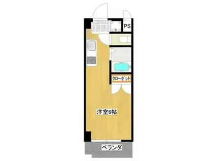 パドーレカミノ(ワンルーム/3階)の間取り写真