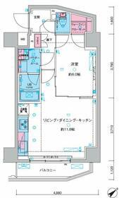 GENOVIA三ノ輪ⅢSKYGARDEN(1LDK/7階)の間取り写真