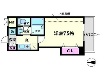 Mプラザ門真駅前(1K/2階)の間取り写真
