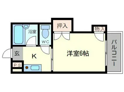 COLLECTION中崎Ⅰ(1K/3階)の間取り写真