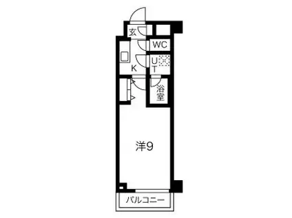 パティーナ蒲田南(1K/4階)の間取り写真