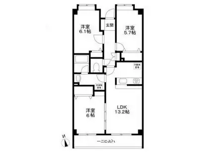 エマーレ石神井台(3LDK/2階)の間取り写真