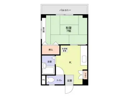 エクセレント泉(1K/1階)の間取り写真